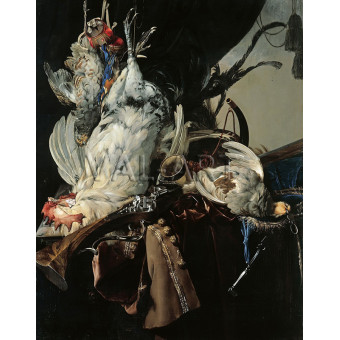 РЕПРОДУКЦИИ НА КАРТИНИ Натюрморт с птици и ловна екипировка (1660)